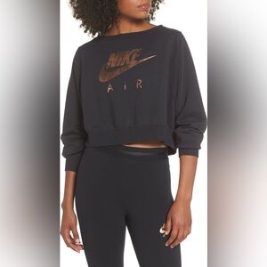 Nike Black Air Rally Crew Sweatshirt Size Large $65